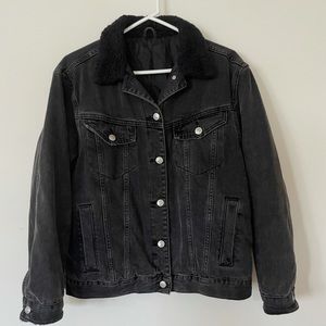 Topshop Black Jean Jacket